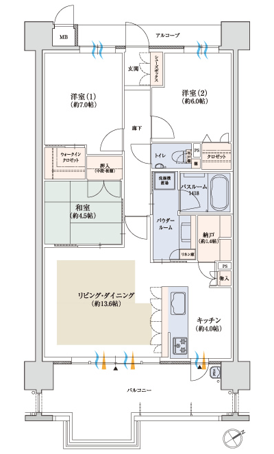Floor: 3LDK, occupied area: 80.94 sq m, Price: 33,900,000 yen ~ 36,800,000 yen