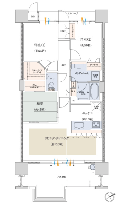 Floor: 3LDK, occupied area: 75.24 sq m, Price: 32,400,000 yen ~ 33,400,000 yen