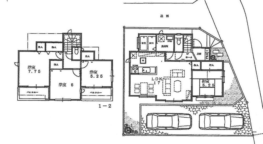 Floor plan. 30,800,000 yen, 4LDK, Land area 127.2 sq m , Building area 97.91 sq m newly built 2-story 4LD car two Allowed