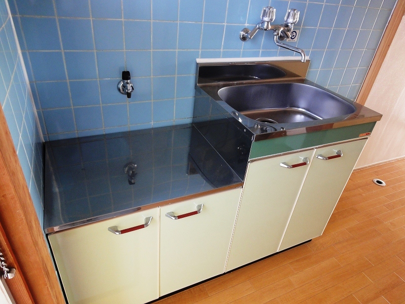Kitchen. Stove Jikomishiki two-burner stove installation Allowed