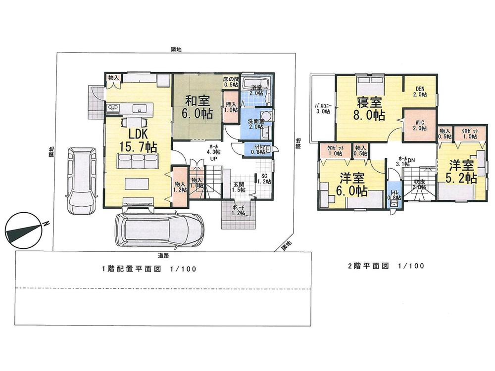 Building plan example (floor plan). Building plan example (No. 2 locations) 4LDK + S, Land price 18 million yen, Land area 138.59 sq m , Building price 21,290,000 yen, Building area 115.06 sq m