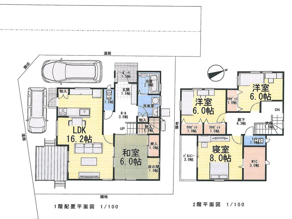 Building plan example (floor plan). Building plan example (No. 6 locations) 4LDK, Land price 18.1 million yen, Land area 131.55 sq m , Building price 21,290,000 yen, Building area 115.06 sq m