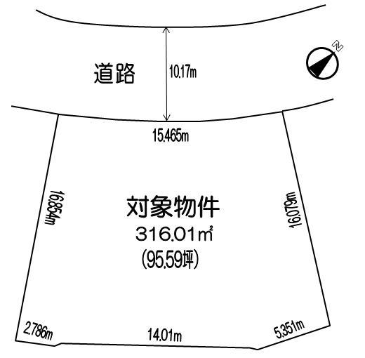 Compartment figure. Land price 19.6 million yen, Land area 316.01 sq m
