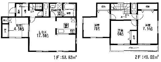 Floor plan. (1 Building), Price 30,480,000 yen, 4LDK, Land area 131.95 sq m , Building area 101.84 sq m