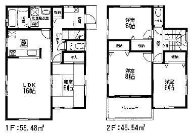 Floor plan. (3 Building), Price 31,580,000 yen, 4LDK, Land area 144.86 sq m , Building area 101.02 sq m