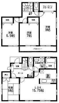Floor plan. 27,980,000 yen, 4LDK, Land area 148.79 sq m , Building area 105.99 sq m 4LDK