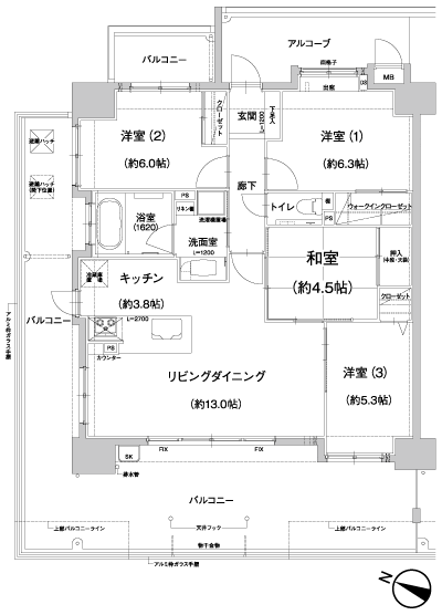 Floor: 4LDK, occupied area: 83.17 sq m, Price: 28,270,000 yen
