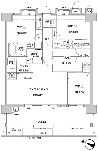 Floor: 4LDK, occupied area: 80.44 sq m, Price: 24.8 million yen