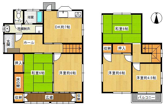 Floor plan. 16.8 million yen, 5DK, Land area 237.72 sq m , Building area 92.33 sq m