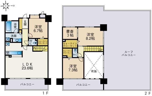 Floor plan. 3LDK + S (storeroom), Price 46,800,000 yen, Footprint 110.02 sq m , Balcony area 31.52 sq m