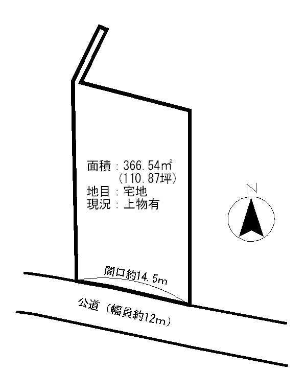 Compartment figure. Land price 49,800,000 yen, Land area 366.54 sq m