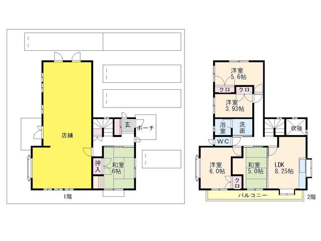 Floor plan. 70 million yen, 5LDK, Land area 307.03 sq m , Building area 140.98 sq m