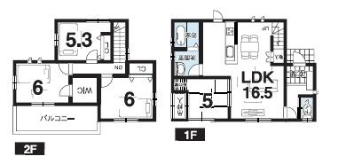 Floor plan. 33,980,000 yen, 4LDK, Land area 139.75 sq m , Building area 93.56 sq m   ☆ 'm Good per sun on wide floor plan to the south! (^^)!