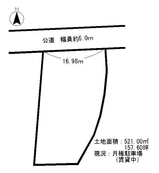 Compartment figure. Land price 45,700,000 yen, Land area 521 sq m