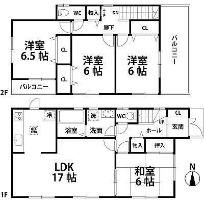 Floor plan. 25,800,000 yen, 4LDK, Land area 164.34 sq m , Building area 98.82 sq m floor plan