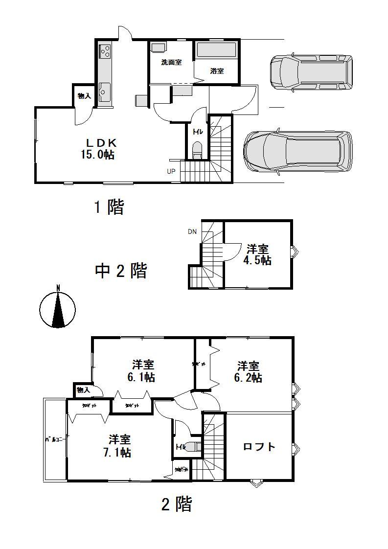 Floor plan. 27,900,000 yen, 4LDK + S (storeroom), Land area 90.84 sq m , Building area 102.83 sq m