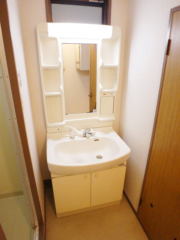 Washroom. With happy shampoo dresser