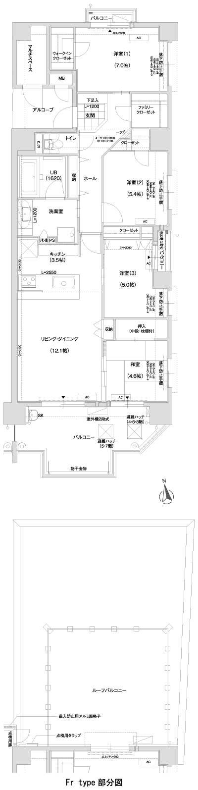Floor: 4LDK + WCL + SB, the occupied area: 93.13 sq m, Price: 37.5 million yen