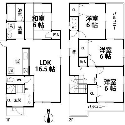 Floor plan. 27,800,000 yen, 4LDK, Land area 142.38 sq m , Building area 97.6 sq m floor plan
