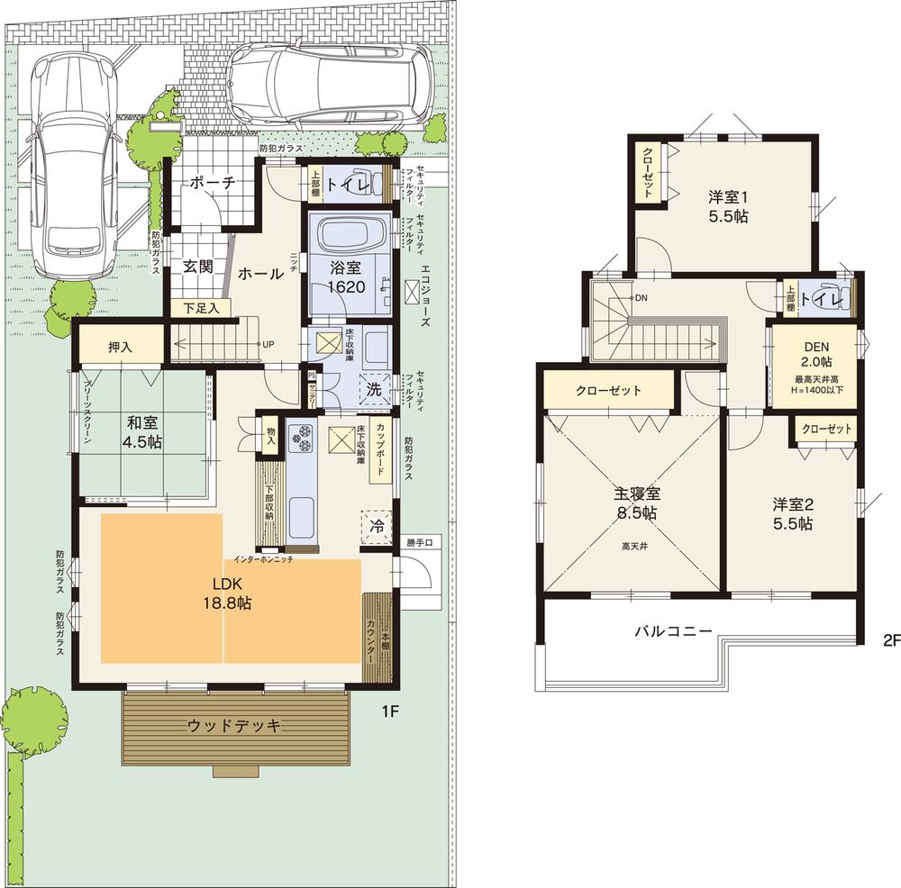 Floor plan. (No. 2 locations), Price 37,200,000 yen, 4LDK, Land area 157.29 sq m , Building area 108.05 sq m