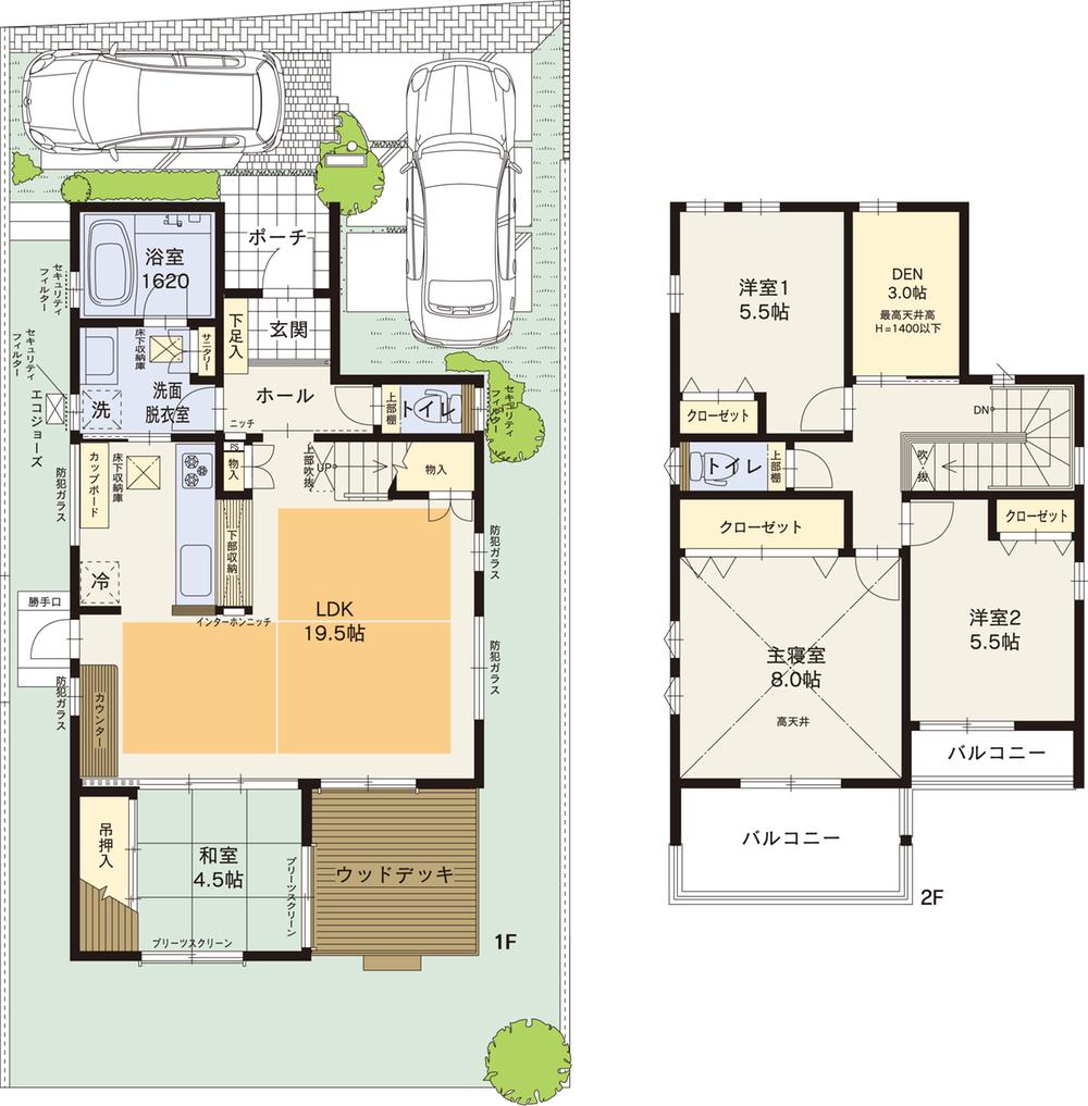 Floor plan. (No. 1 point), Price 36,900,000 yen, 4LDK, Land area 152.65 sq m , Building area 110.13 sq m
