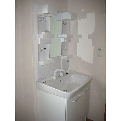 Wash basin, toilet. Easy-to-use shampoo dresser!