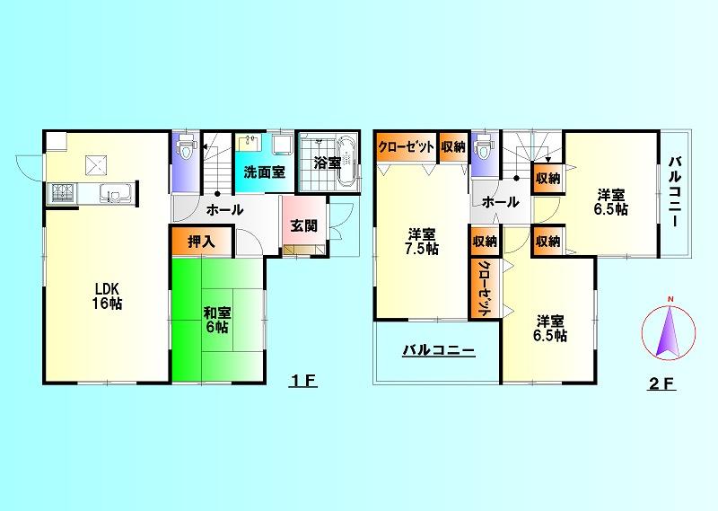 Floor plan. 23.8 million yen, 4LDK, Land area 200.45 sq m , Building area 98.82 sq m relatively popular is a high floor plan (^_^) / Living and Japanese-style room is a place that can be used To spacious to release a is usually Tsuzukiai, Has gained support from people of all ages! (^^)!