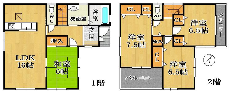 Floor plan. 23.8 million yen, 4LDK, Land area 200.45 sq m , Building area 98.82 sq m