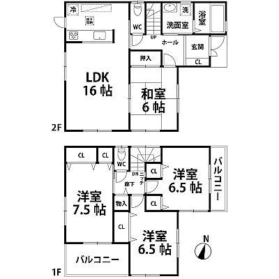 Floor plan. 23.8 million yen, 4LDK, Land area 200.45 sq m , Building area 98.82 sq m