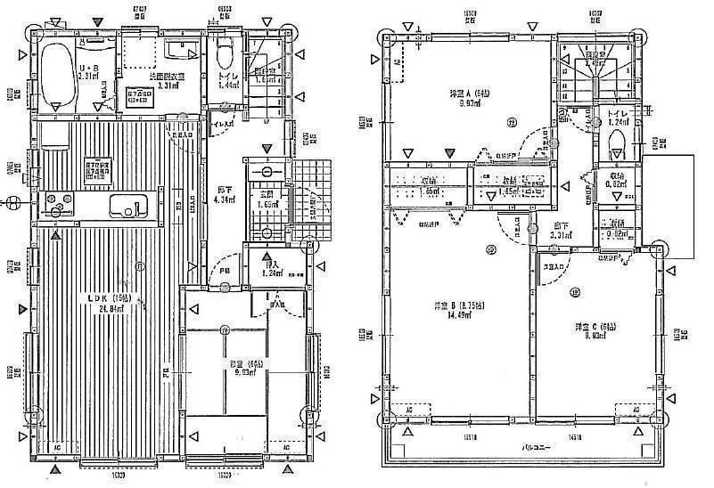 Floor plan. (No. 3 locations), Price 29,280,000 yen, 4LDK, Land area 141.98 sq m , Building area 98.12 sq m