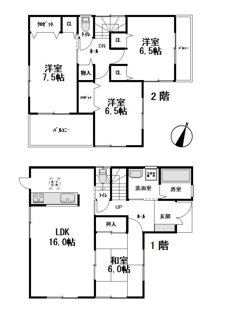 Floor plan. Price 23.8 million yen, 4LDK, Land area 200.45 sq m , Building area 98.82 sq m