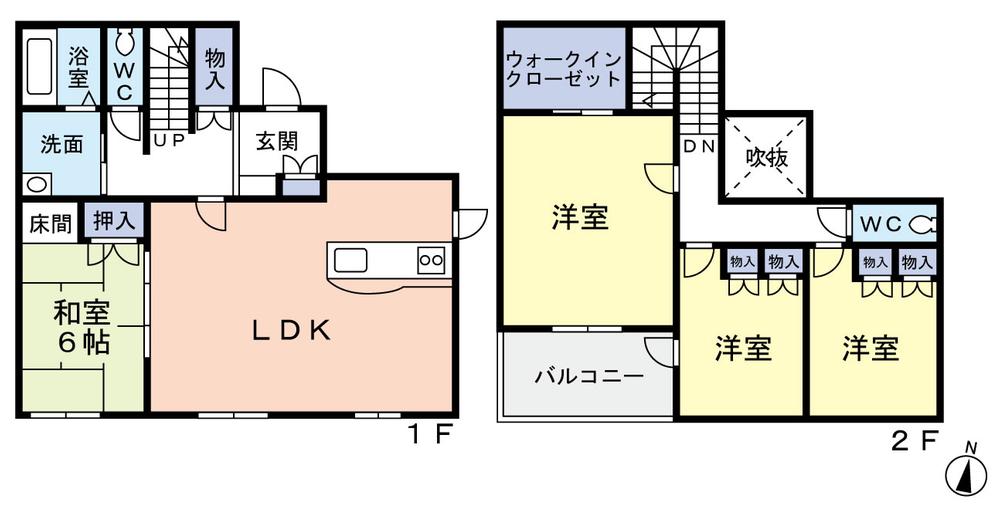 Floor plan. 23.8 million yen, 4LDK + S (storeroom), Land area 212.03 sq m , Sunny in the building area 113.86 sq m all of the room facing south. 