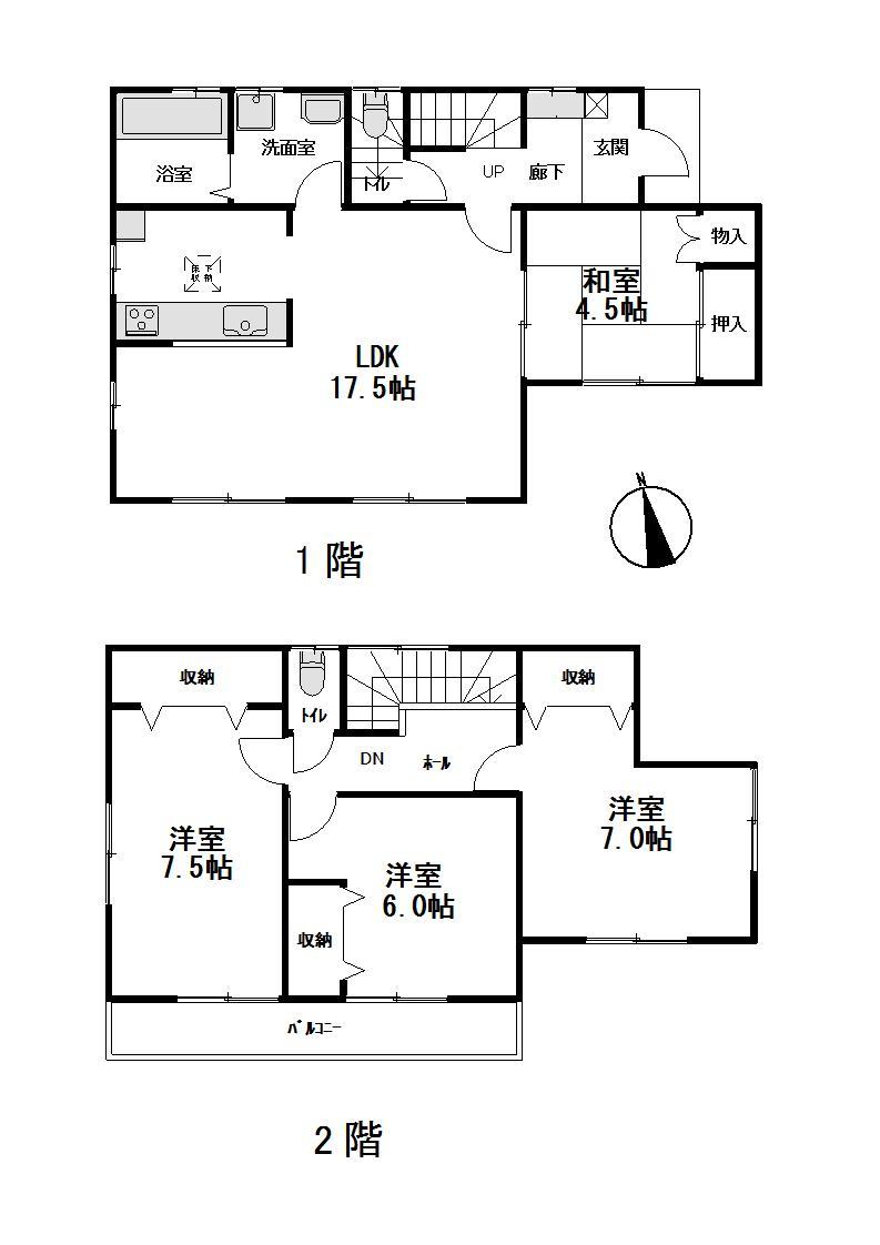 Floor plan. (4 Building), Price 30,980,000 yen, 4LDK, Land area 132.13 sq m , Building area 101.84 sq m