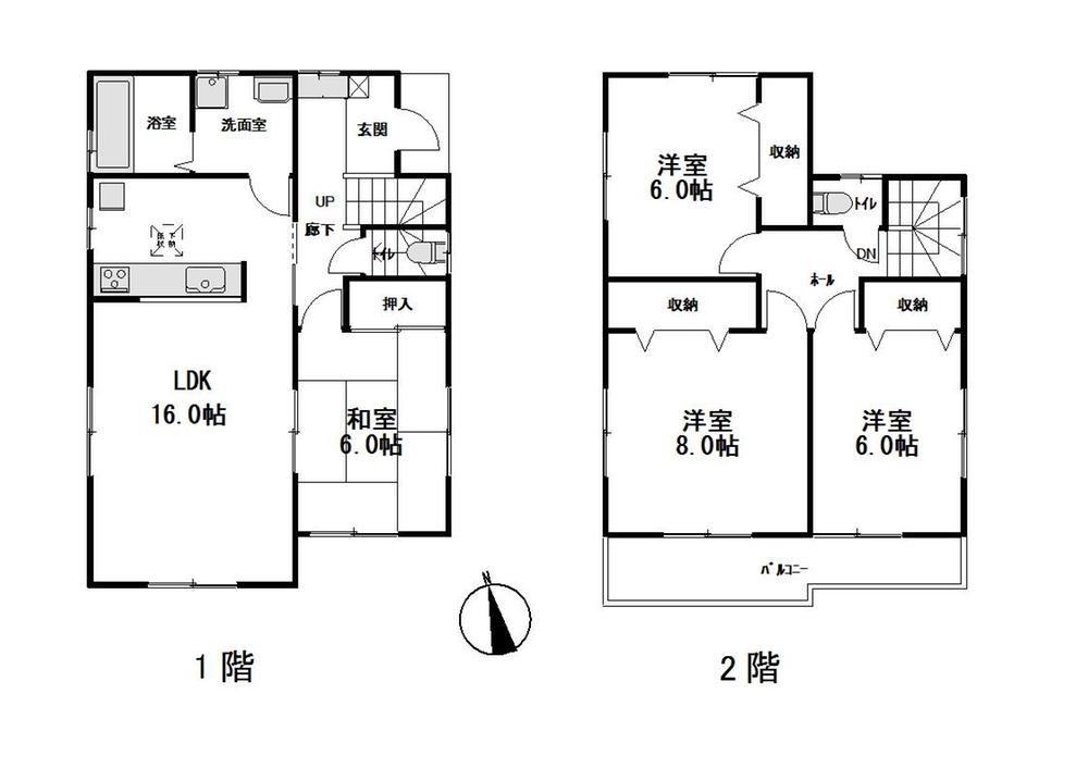 Floor plan. (5 Building), Price 29,980,000 yen, 4LDK, Land area 153.73 sq m , Building area 101.02 sq m