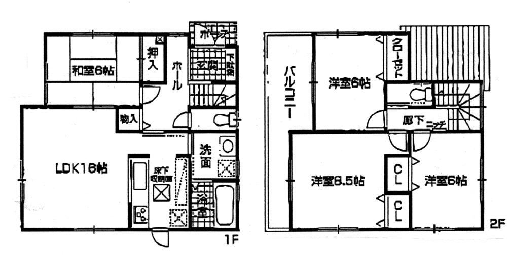 Floor plan. 26,800,000 yen, 4LDK, Land area 125.5 sq m , Building area 98.82 sq m