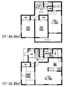 Floor plan. 23,980,000 yen, 4LDK, Land area 140.3 sq m , Building area 105.57 sq m 4LDK