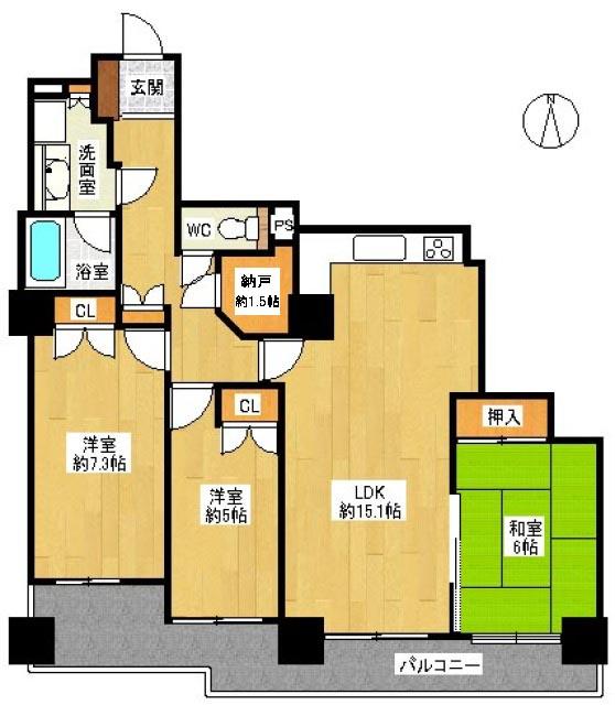 Floor plan. 3LDK + S (storeroom), Price 20.8 million yen, Occupied area 78.19 sq m , Balcony area 15.52 sq m