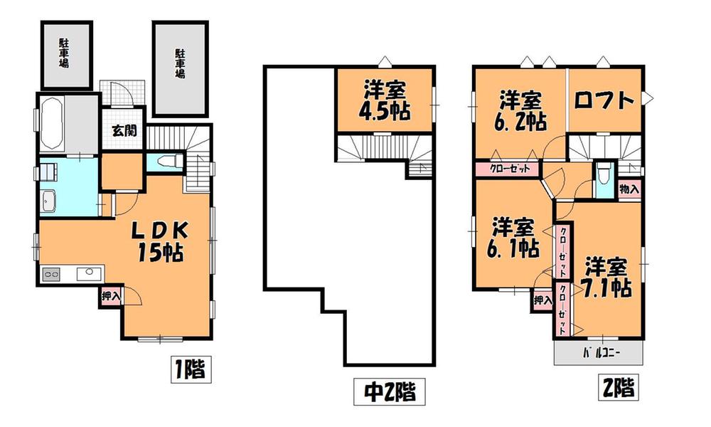 Floor plan. 29,800,000 yen, 4LDK, Land area 90.84 sq m , Building area 102.83 sq m
