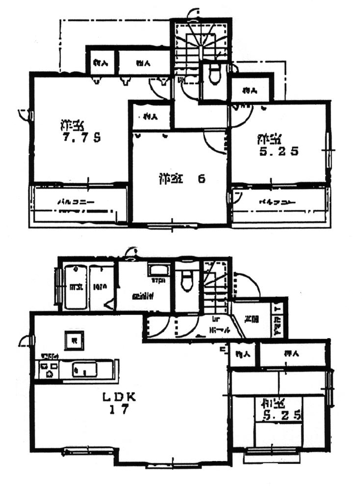 Floor plan. 27,800,000 yen, 4LDK, Land area 127.26 sq m , Building area 97.91 sq m