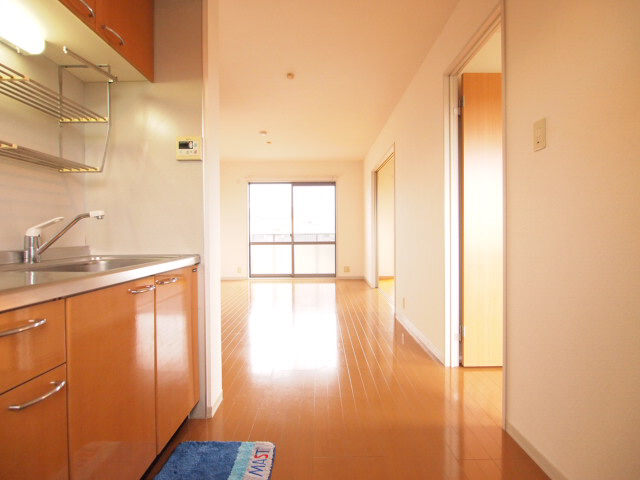 Kitchen. It overlooks the living room from the kitchen.