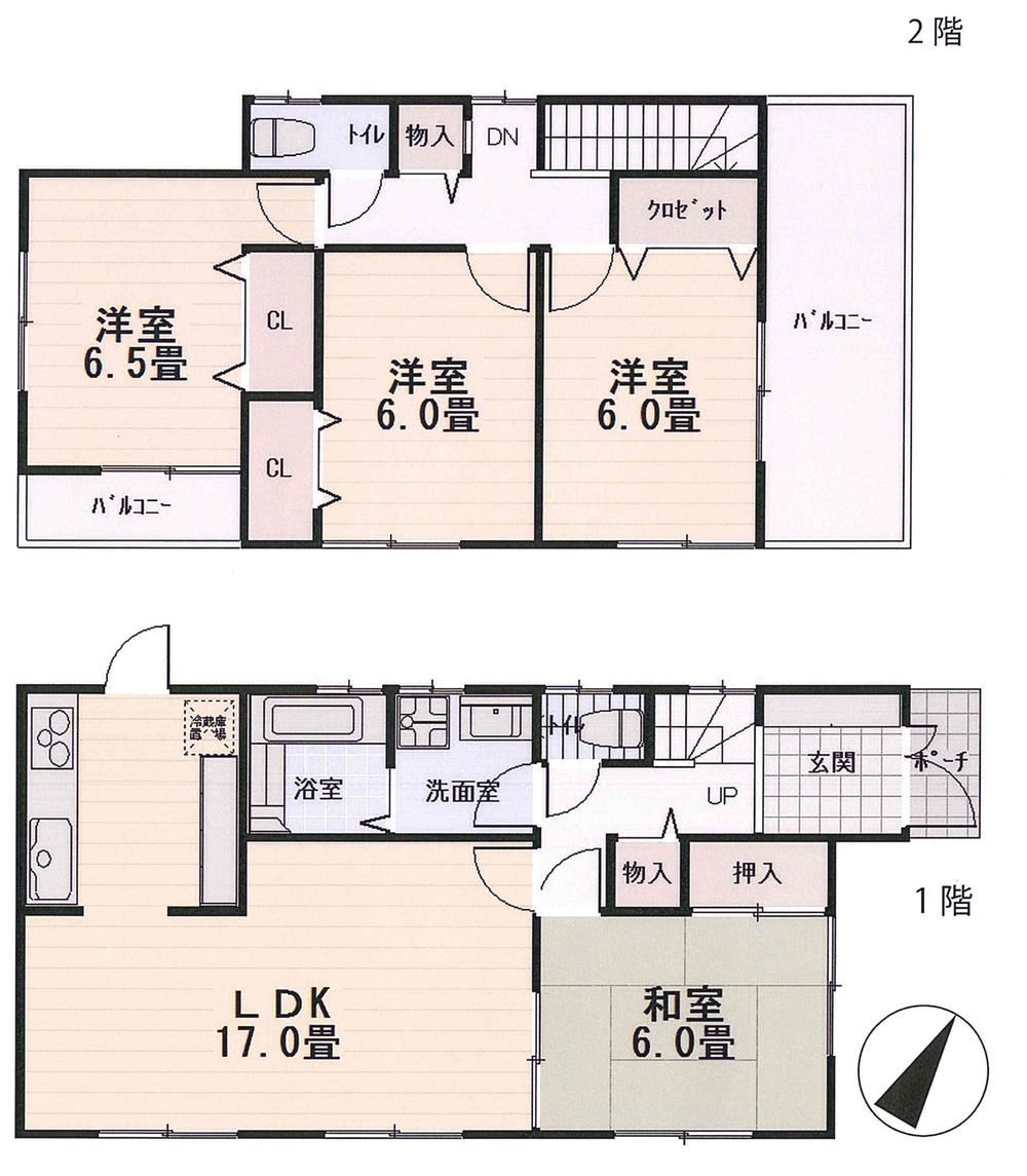 Floor plan. 25,800,000 yen, 4LDK, Land area 164.3 sq m , Building area 98.82 sq m