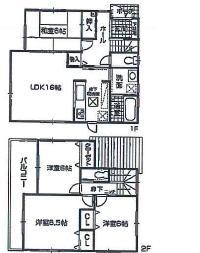 Floor plan. (Building 2), Price 26,800,000 yen, 4LDK, Land area 125.5 sq m , Building area 98.82 sq m