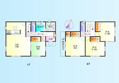 Floor plan. 28.8 million yen, 4LDK, Land area 175.81 sq m , Building area 98.82 sq m relatively popular is a high floor plan (^_^) /  Living and Japanese-style room is a place that can be used To spacious to release a is usually Tsuzukiai, Has gained support from people of all ages! (^^)!