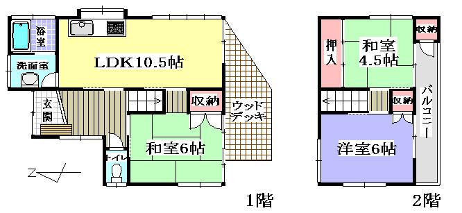 Floor plan. 14.8 million yen, 3LDK, Land area 128.72 sq m , Building area 67.06 sq m