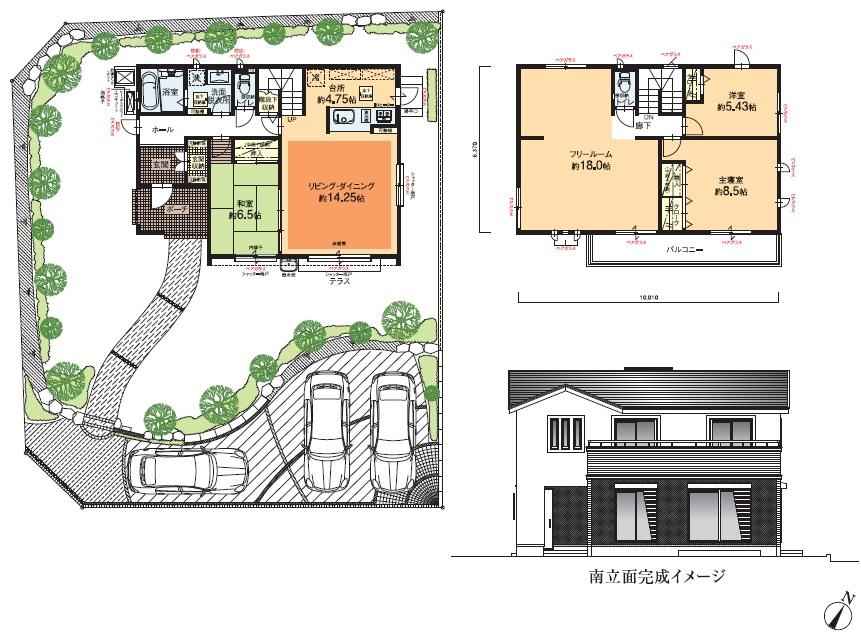 Floor plan. (4-1), Price 36,400,000 yen, 3LDK+S, Land area 298.52 sq m , Building area 129.17 sq m