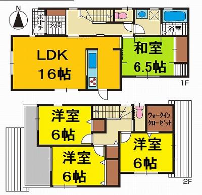 Floor plan. 25,800,000 yen, 4LDK, Land area 162.2 sq m , Building area 98.01 sq m