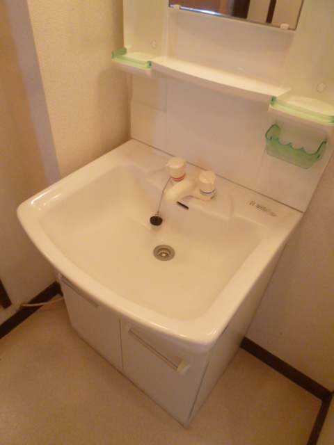 Washroom. It comes with a new wash basin!