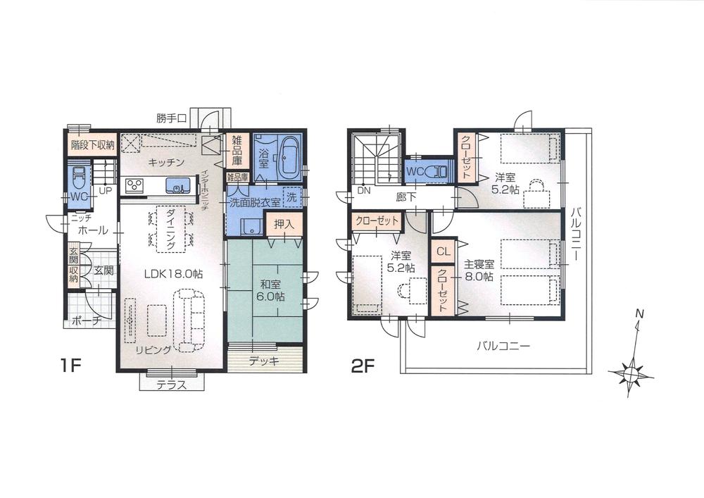 Floor plan. 27,800,000 yen, 4LDK, Land area 130.06 sq m , Building area 103.5 sq m