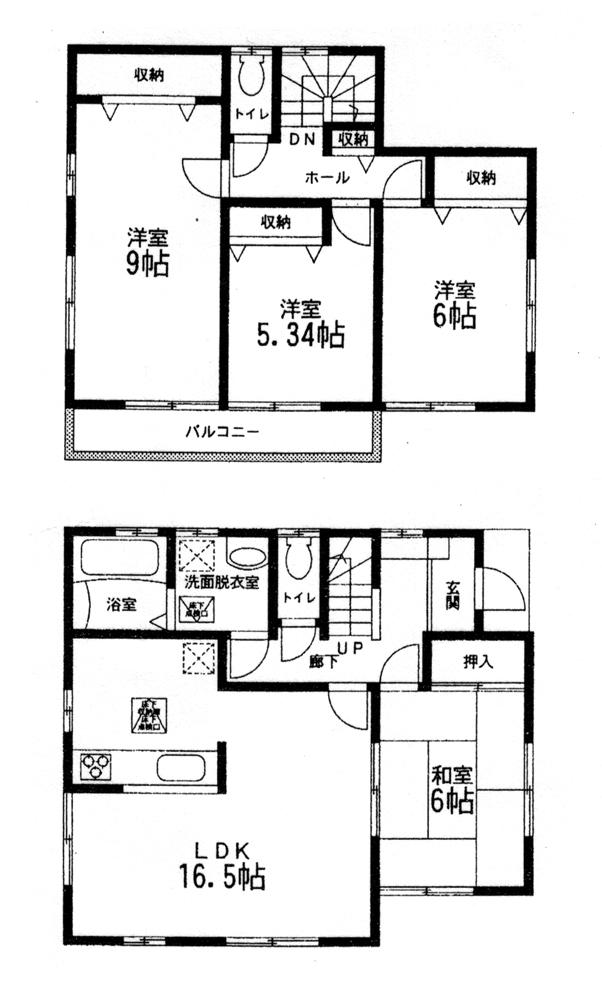 Floor plan. 26,980,000 yen, 4LDK, Land area 128.42 sq m , Building area 102.68 sq m