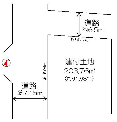 Compartment figure. Land price 19.5 million yen, Land area 203.76 sq m